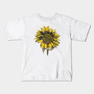 sunflower sketch Kids T-Shirt